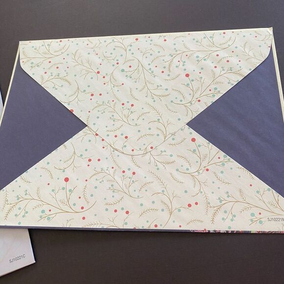 St Labre Indian School Poinsettia Floral Holiday Merry Christmas Greetings Card - Picture 6 of 8